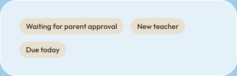 Cream pills for pending approval, new teacher and due today