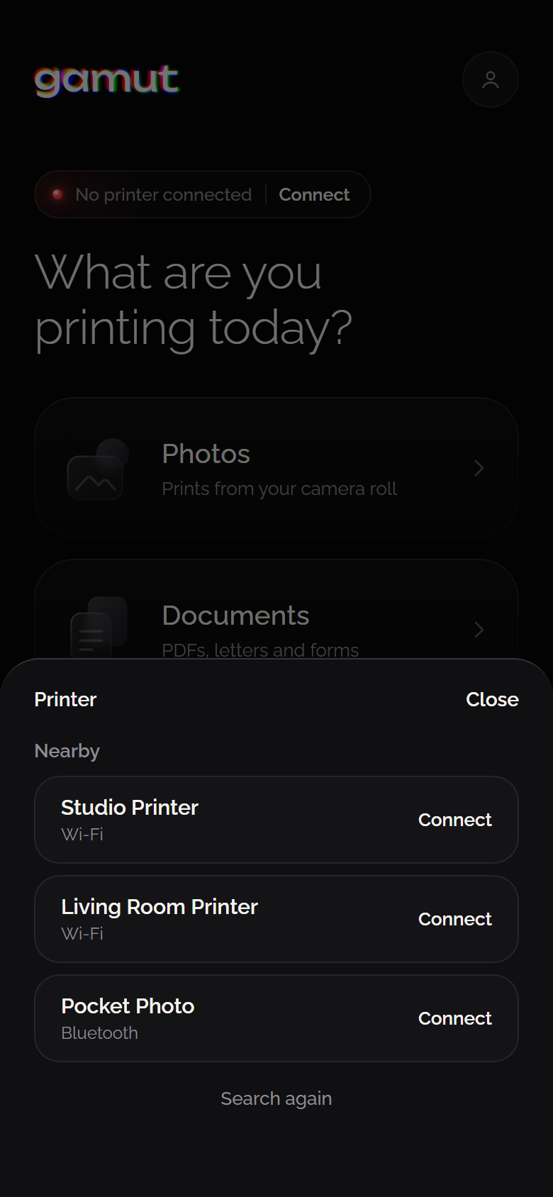 Printer: nearby