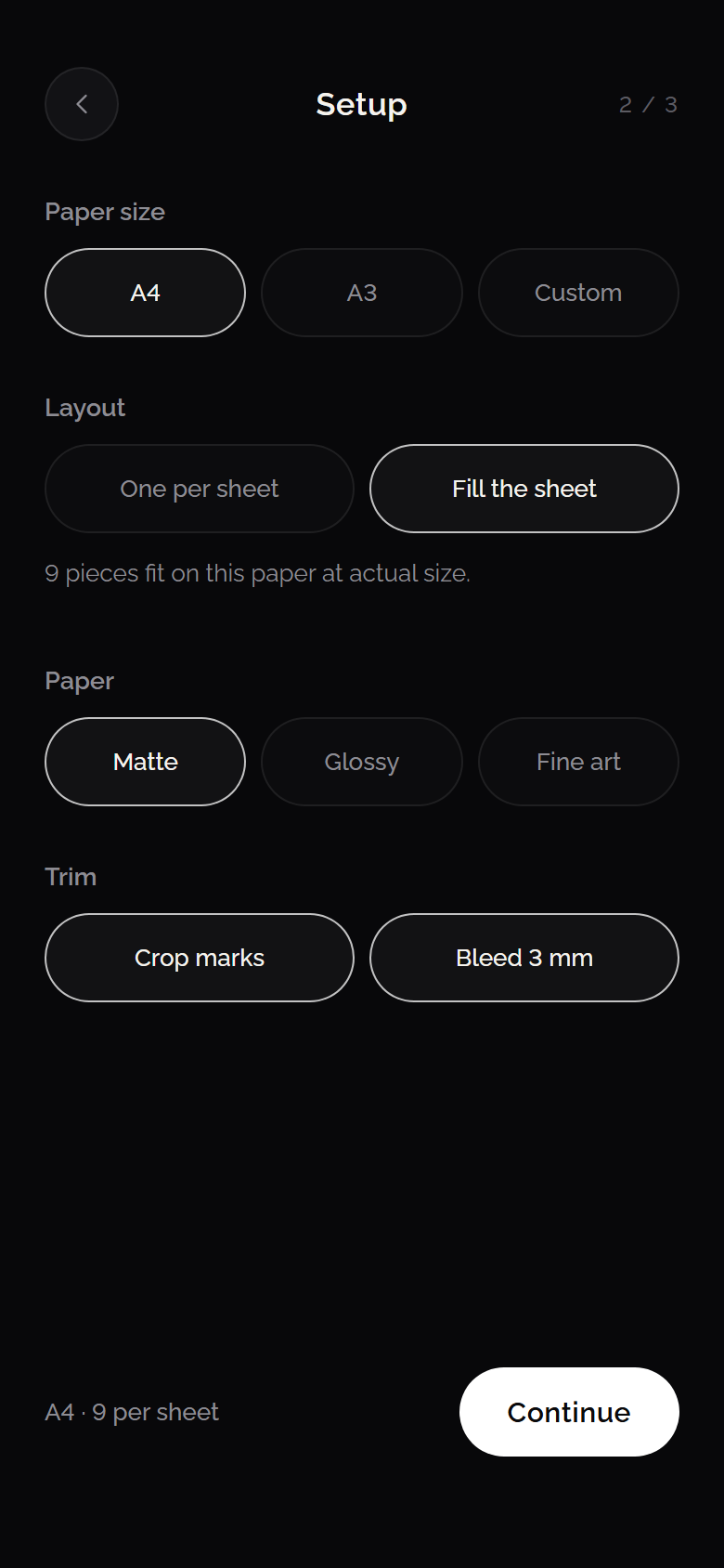 Design: setup