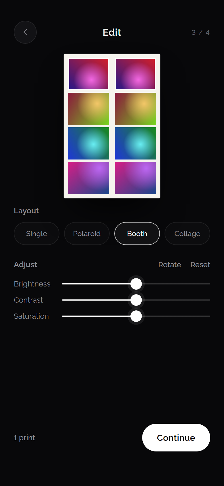 Detail: photobooth layout
