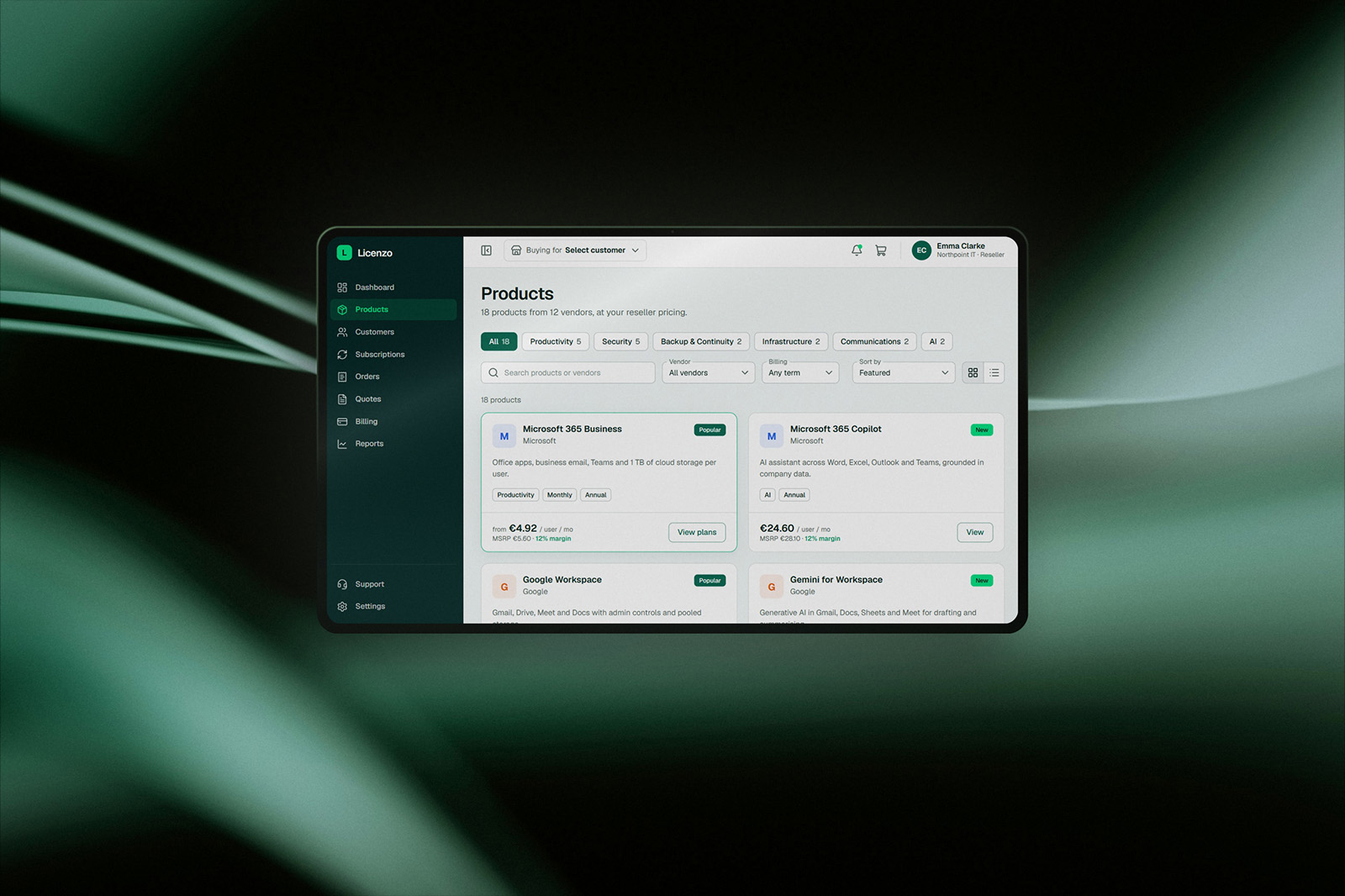 Licenzo — project preview
